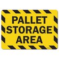 Signmission OSHA, 12" Height, Aluminum, 18" x 12", Landscape, Pallet Storage Area Warehouse Sign OS-MISC-A-1218-L-19505